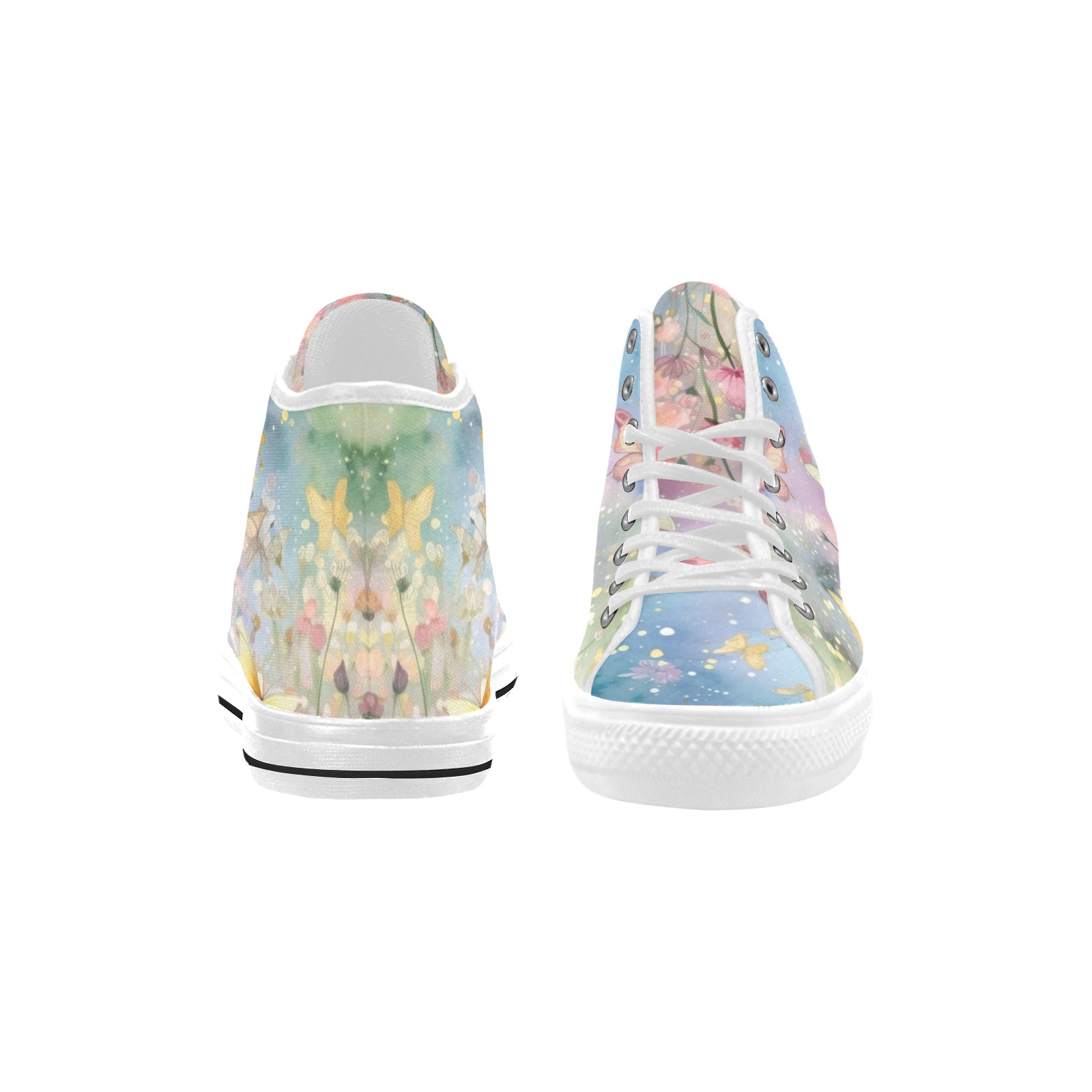 Wildflower Butterfly Meadow Vancouver H Women's Canvas Shoes (1013-1)