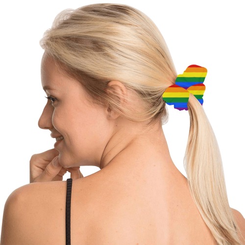 Pride Rainbow Flag All Over Print Hair Scrunchie