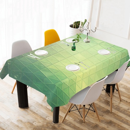mosaic triangle 12 Cotton Linen Tablecloth 60"x120"