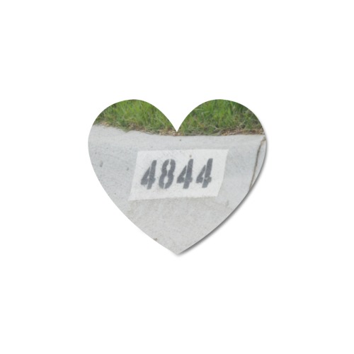 Street Number 4844 Heart-Shaped Fridge Magnet