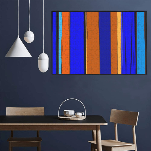 Abstract Blue And Orange 930 1000-Piece Wooden Photo Puzzles