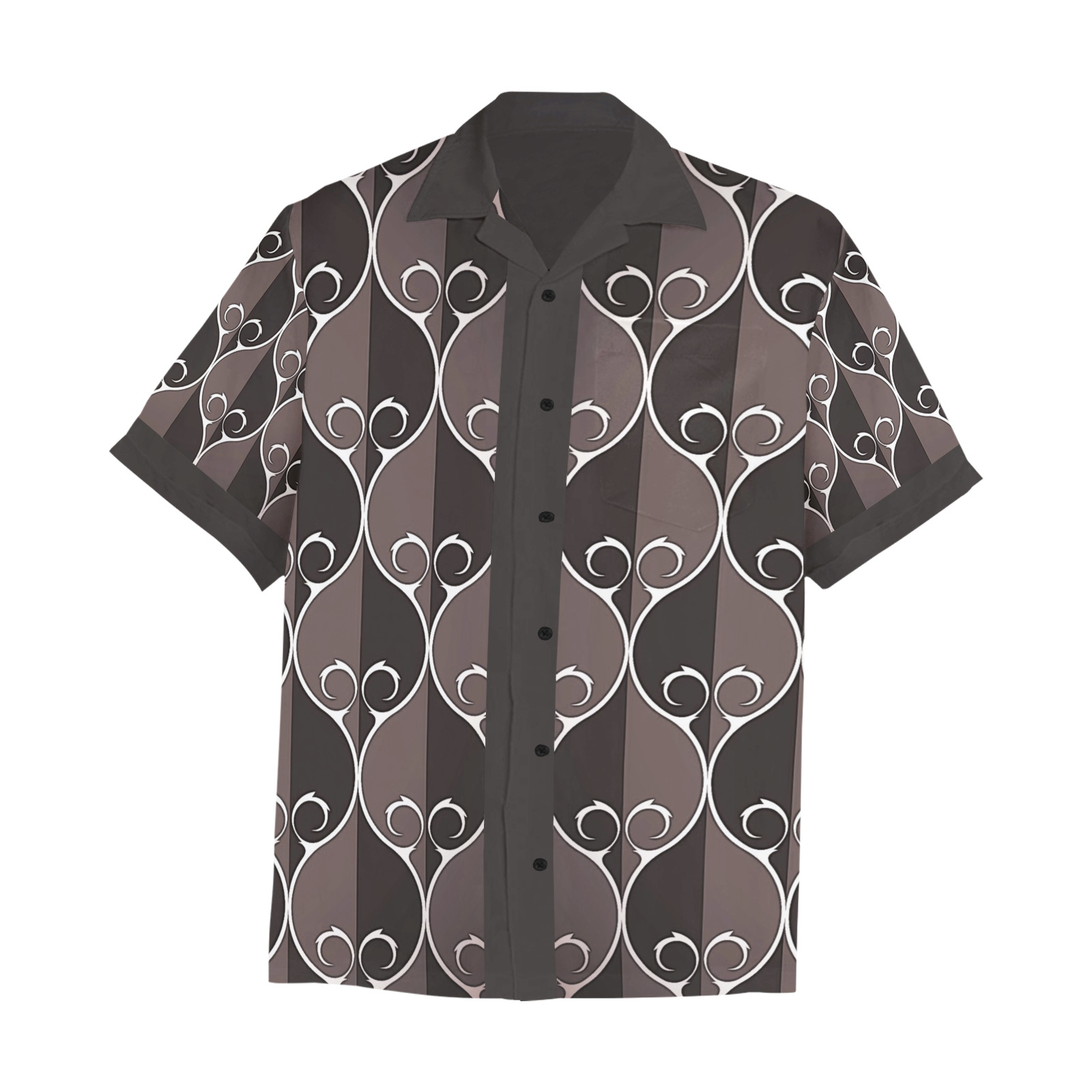 Arabic ornate patterns Hawaiian Shirt with Chest Pocket (Model T58)