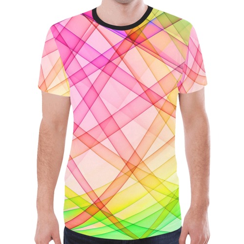 Colorful spirals. Optical expansion illusion.jpg.jpg New All Over Print T-shirt for Men (Model T45)