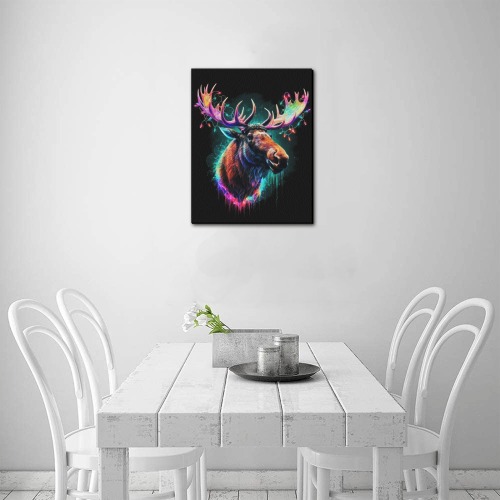 Electric Moose Upgraded Canvas Print 11"x14"