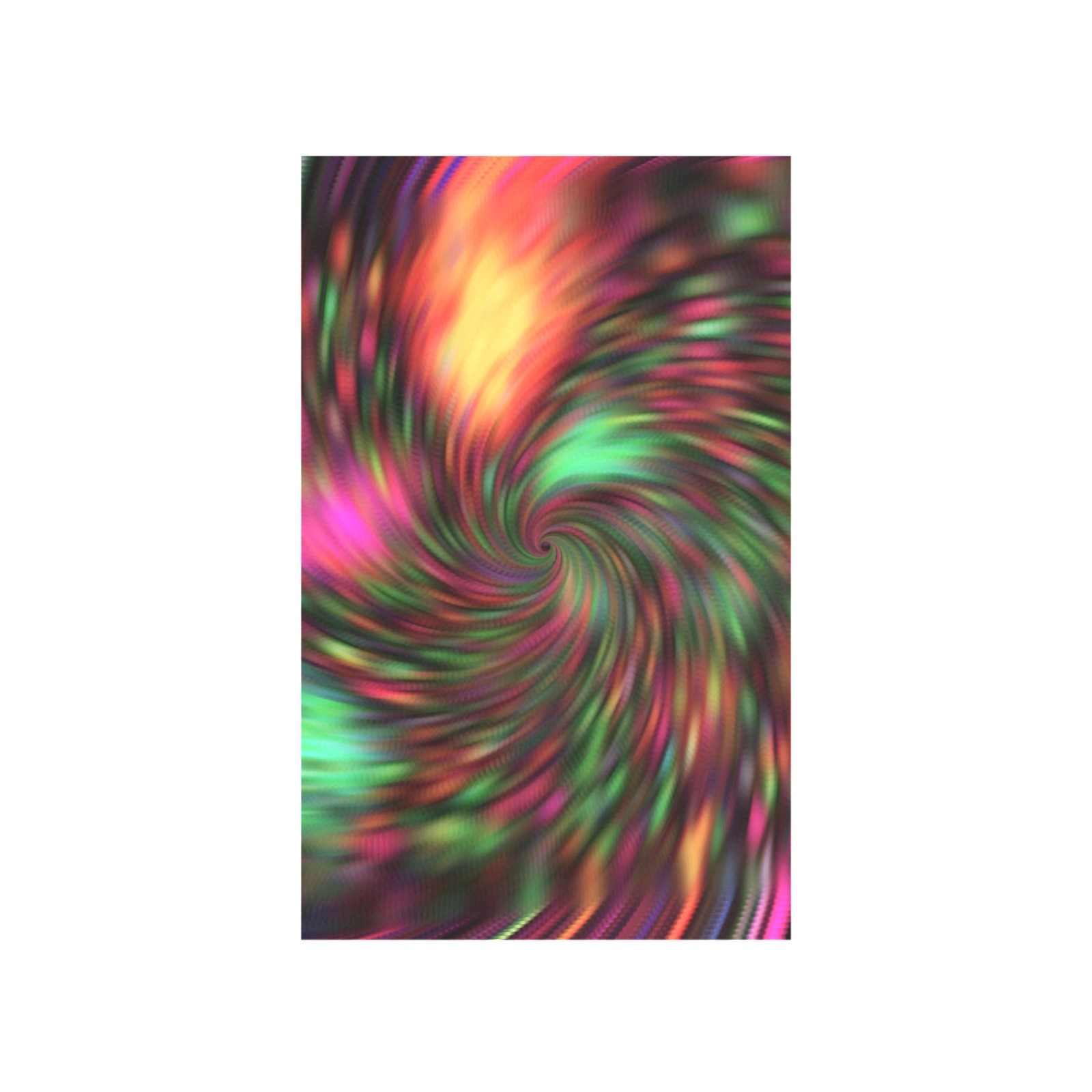 Fiery  Spiral Abstract Art Print 19‘’x28‘’