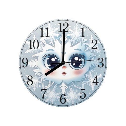 Little Snowflake MDF Wall Clock