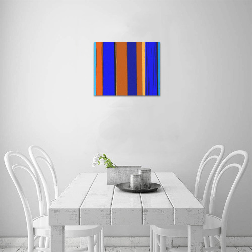 Abstract Blue And Orange 930 Upgraded Canvas Print 10"x8"