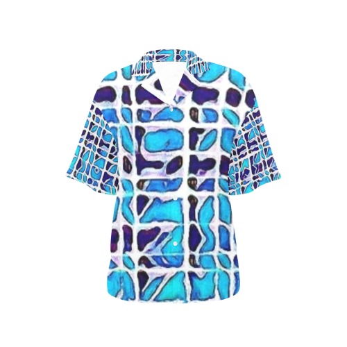Negative Spaces All Over Print Hawaiian Shirt for Women (Model T58)