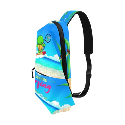 Live Life Surfing Enjoyment Collectable Fly Chest Bag (Model 1678)