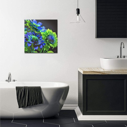 April Showers bring May Flowers Upgraded Canvas Print 16"x16"