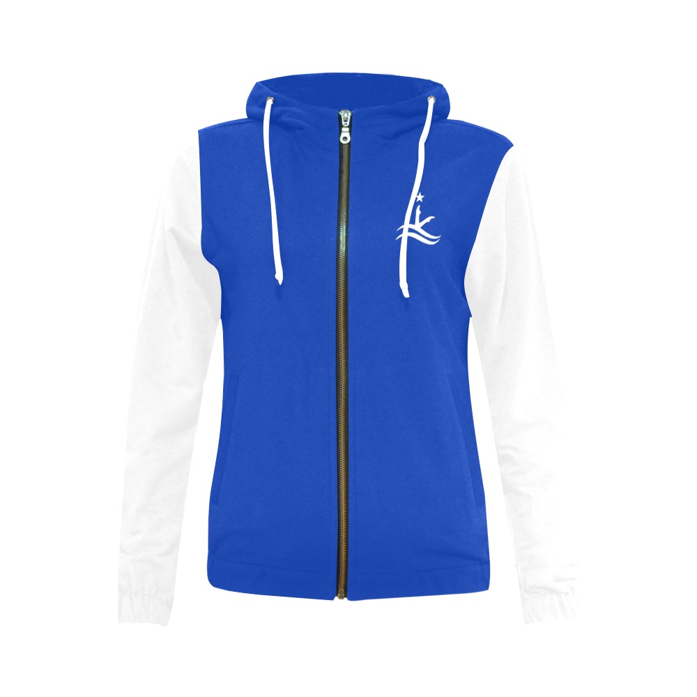 Lone Star Synchro Jacket Design 1 All Over Print Full Zip Hoodie for Women (Model H14)