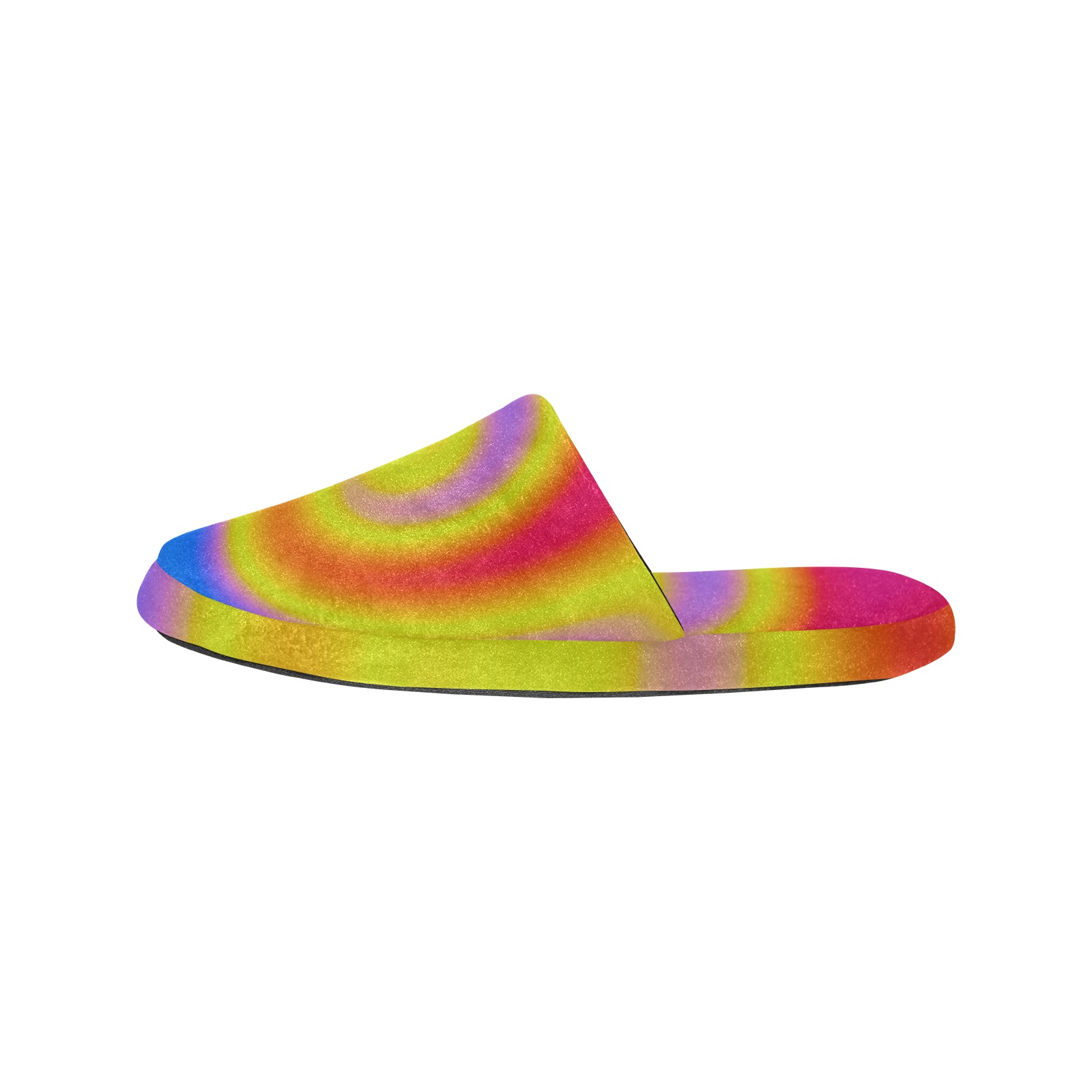 Rainbow Swirl Men's Cotton Slippers (Model 0601)