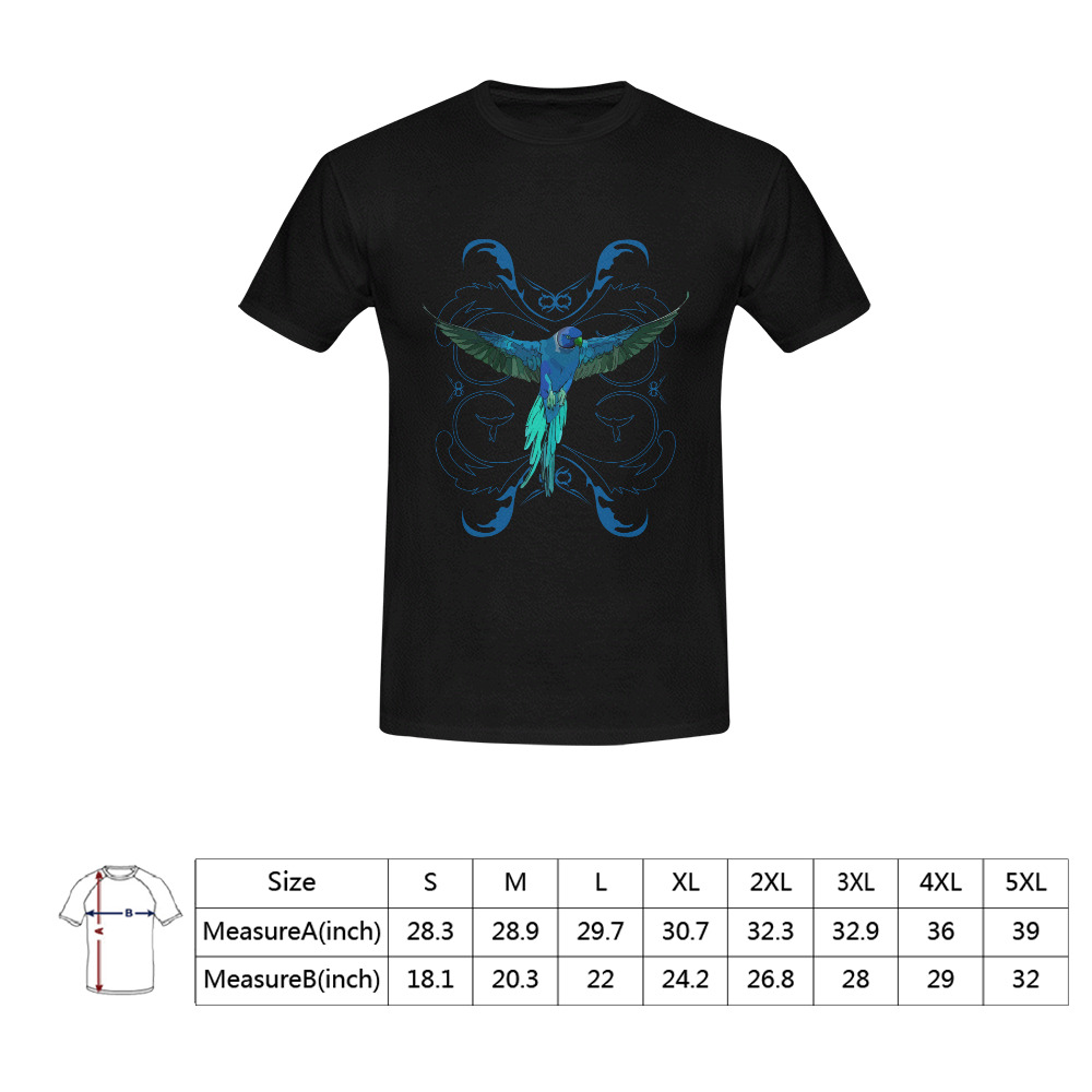 Blue Parrot Men's T-Shirt in USA Size (Front Printing Only)