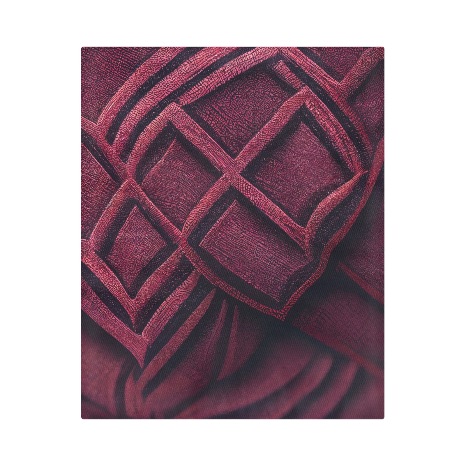 burgundy diamond pattern Duvet Cover 86"x70" ( All-over-print)