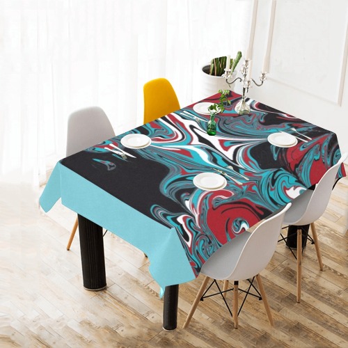 Dark Wave of Colors Thickiy Ronior Tablecloth 90"x 60"