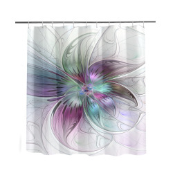 Colorful Abstract Flower Modern Floral Fractal Art Shower Curtain 66"x72"