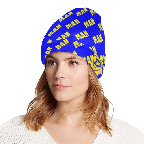 Tha Boogiewoogie Man - Beanie (Blue & Yellow) All Over Print Beanie for Adults