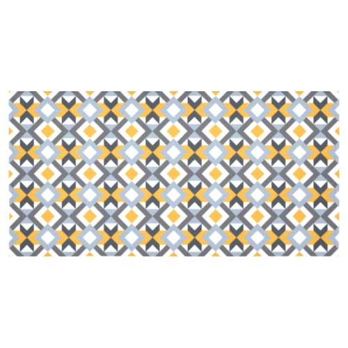 Retro Angles Abstract Geometric Pattern Cotton Linen Tablecloth 60"x120"