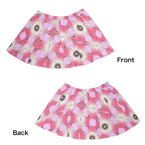 Glass Wing Flower skater Skirt All Over Print Skater Skirt (Model D69)