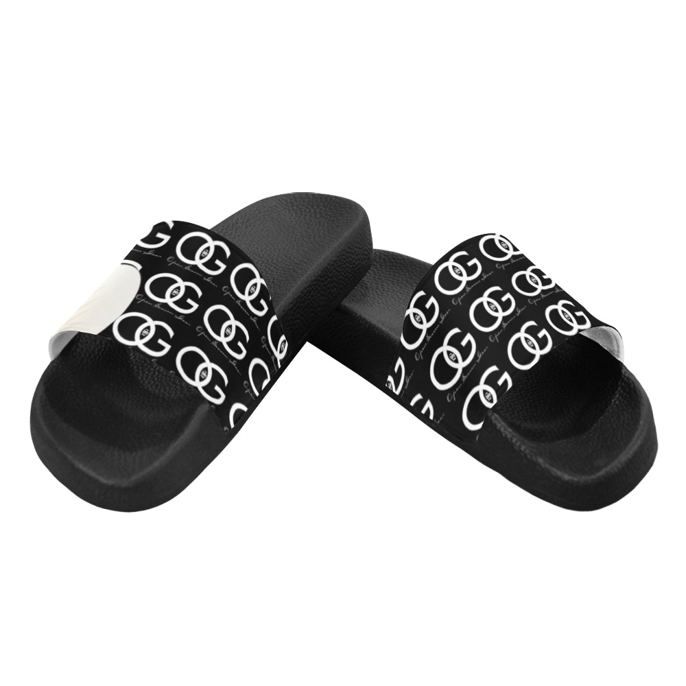 Women's Black Ruby Slide Sandals Women's Slide Sandals (Model 057)