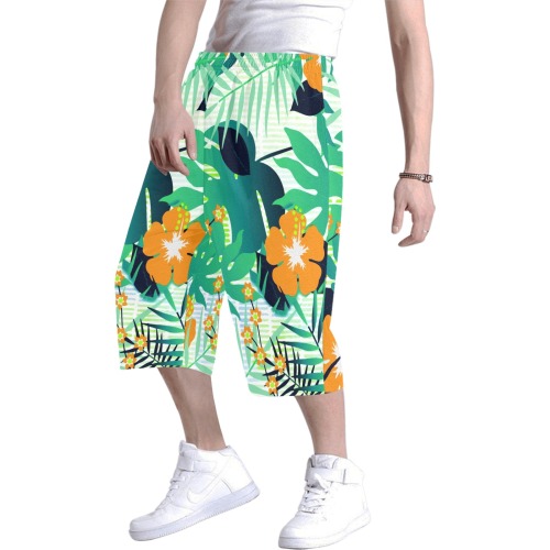 GROOVY FUNK THING FLORAL Men's All Over Print Baggy Shorts (Model L37)