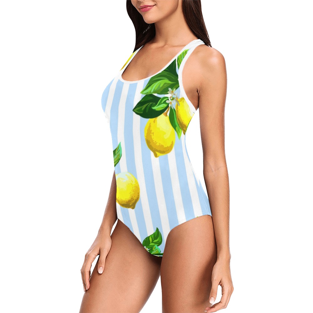 Lemons Vest One Piece Swimsuit (Model S04)