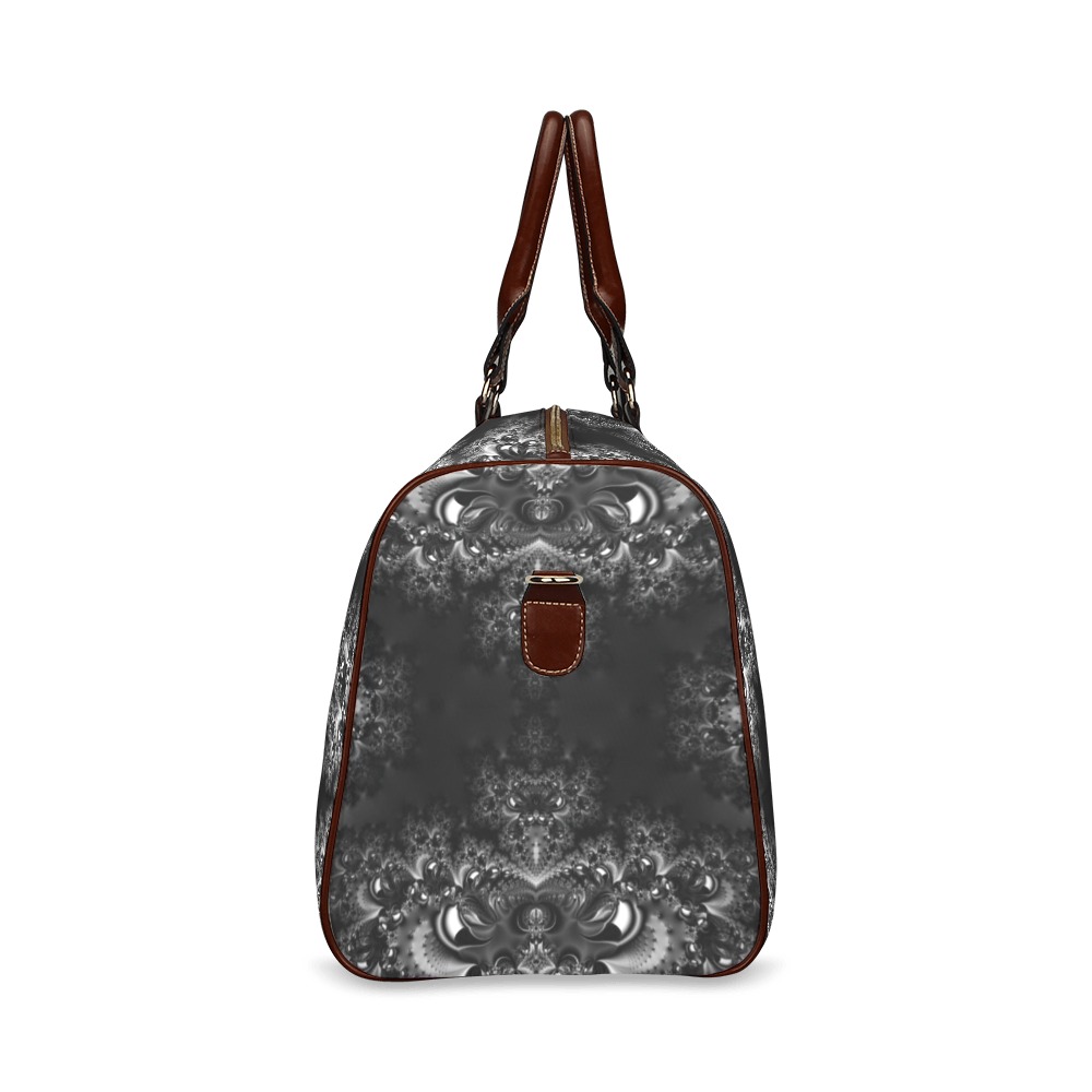 Frost at Midnight Fractal Waterproof Travel Bag/Small (Model 1639)