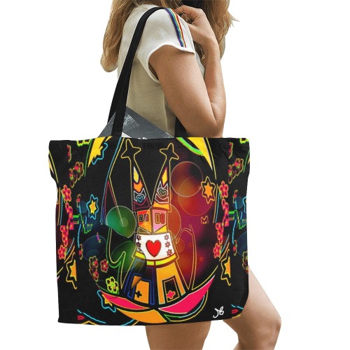 10 Years Nico Bielow Art Limited Motif Dom All Over Print Canvas Tote Bag/Large (Model 1699)