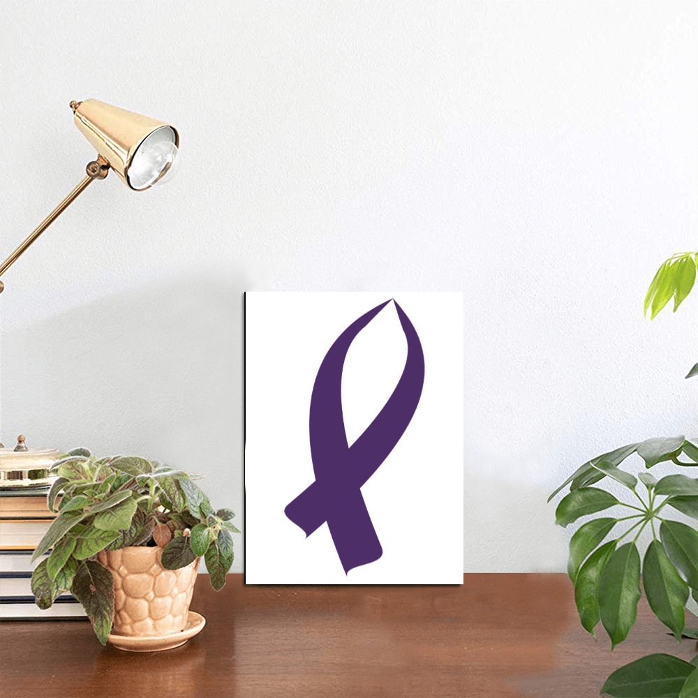 Awareness Ribbon (Purple) Photo Panel for Tabletop Display 6"x8"