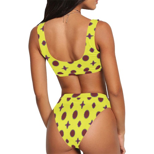 YCCb Sport Top & High-Waisted Bikini Swimsuit (Model S07)