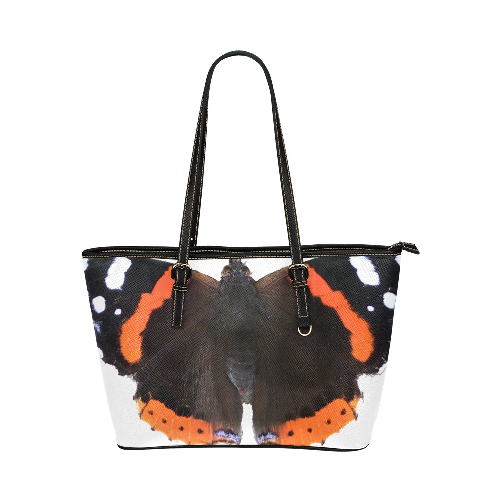 butterfly 2 Leather Tote Bag/Small (Model 1651)