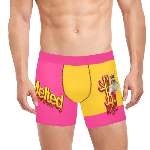 Melted Collectable Fly Men's Boxer Briefs with Custom Inner Pocket & Waistband (Model L34)