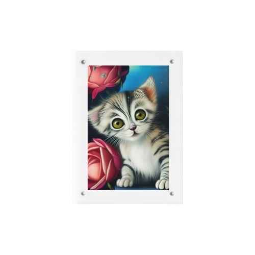Cute Kittens 7 Acrylic Magnetic Photo Frame 5"x7"
