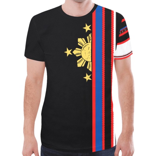 PH Flag Igorot Stripe Sports Black New All Over Print T-shirt for Men (Model T45)