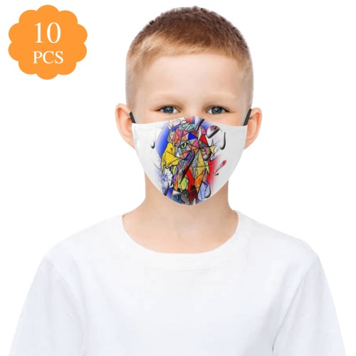 USA  Pop Art by Nico Bielow 3D Mouth Mask with Drawstring (Pack of 10 & 20 Filters Included) (Model M04)