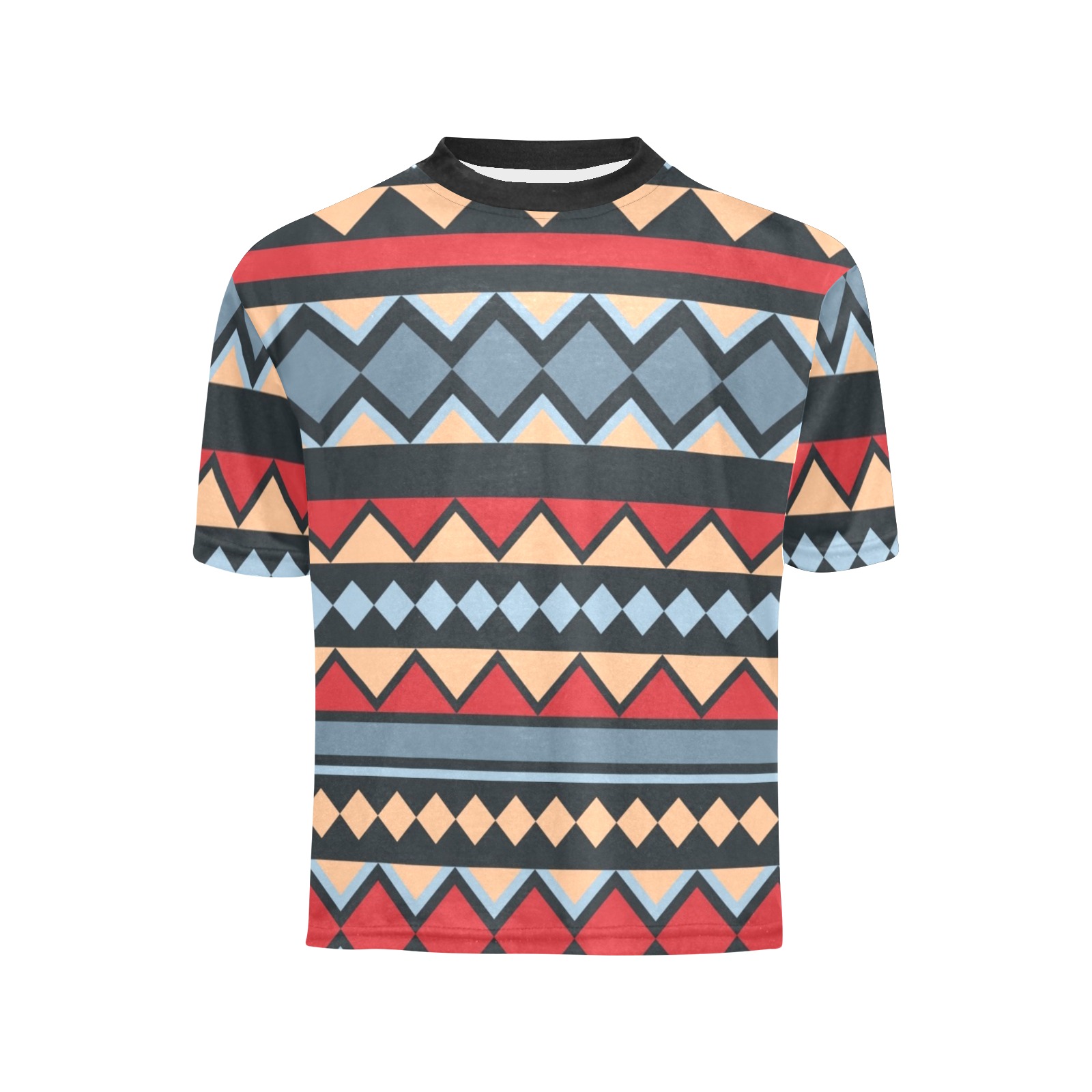 Abstract Geometric Tribal Little Boys' All Over Print Crew Neck T-Shirt (Model T40-2)