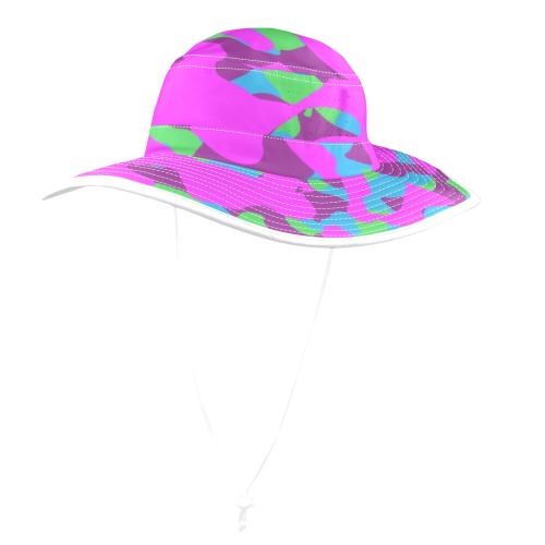 Camouflage colorful Wide Brim Bucket Hat