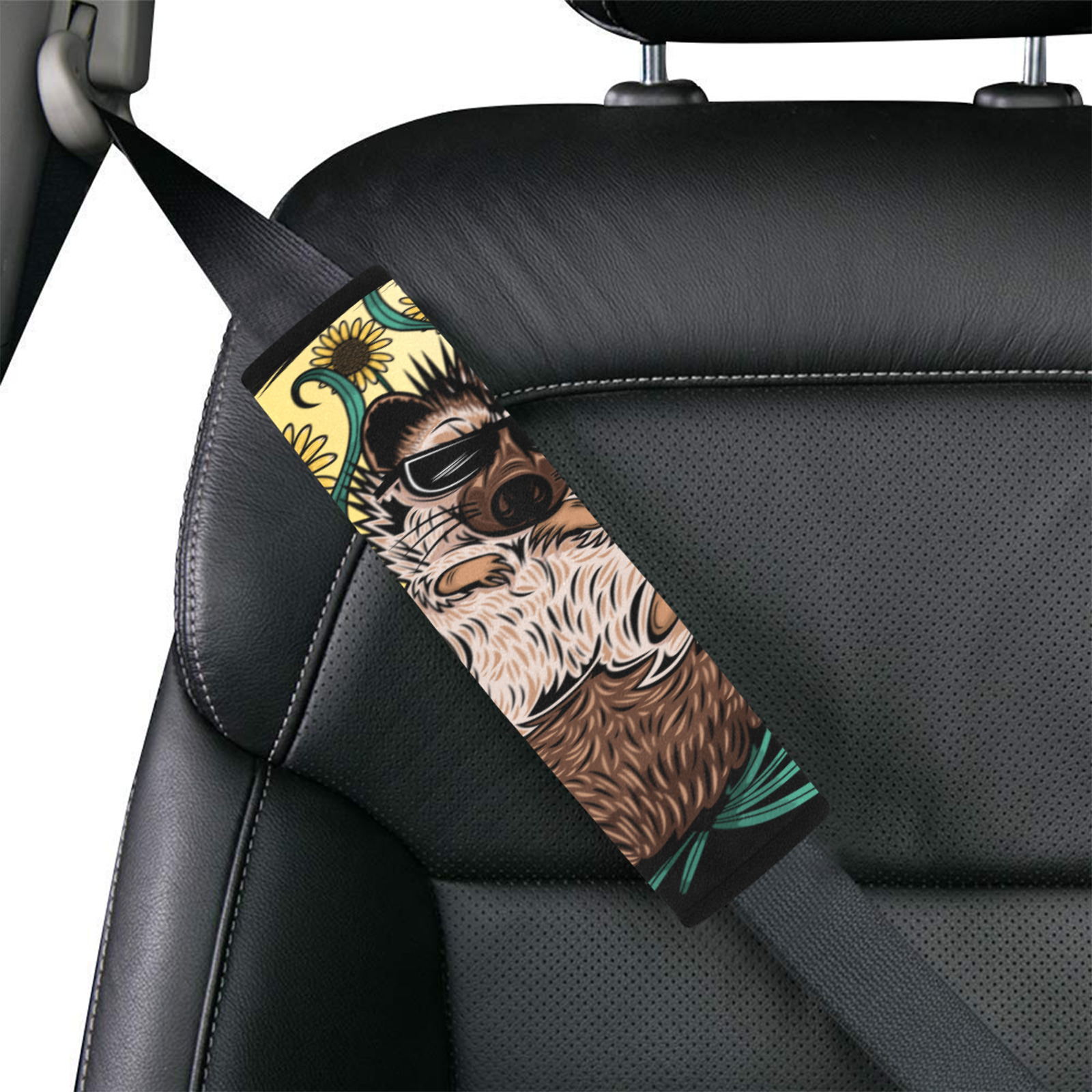 Cool Hedge Hog Car Seat Belt Cover 7''x10''