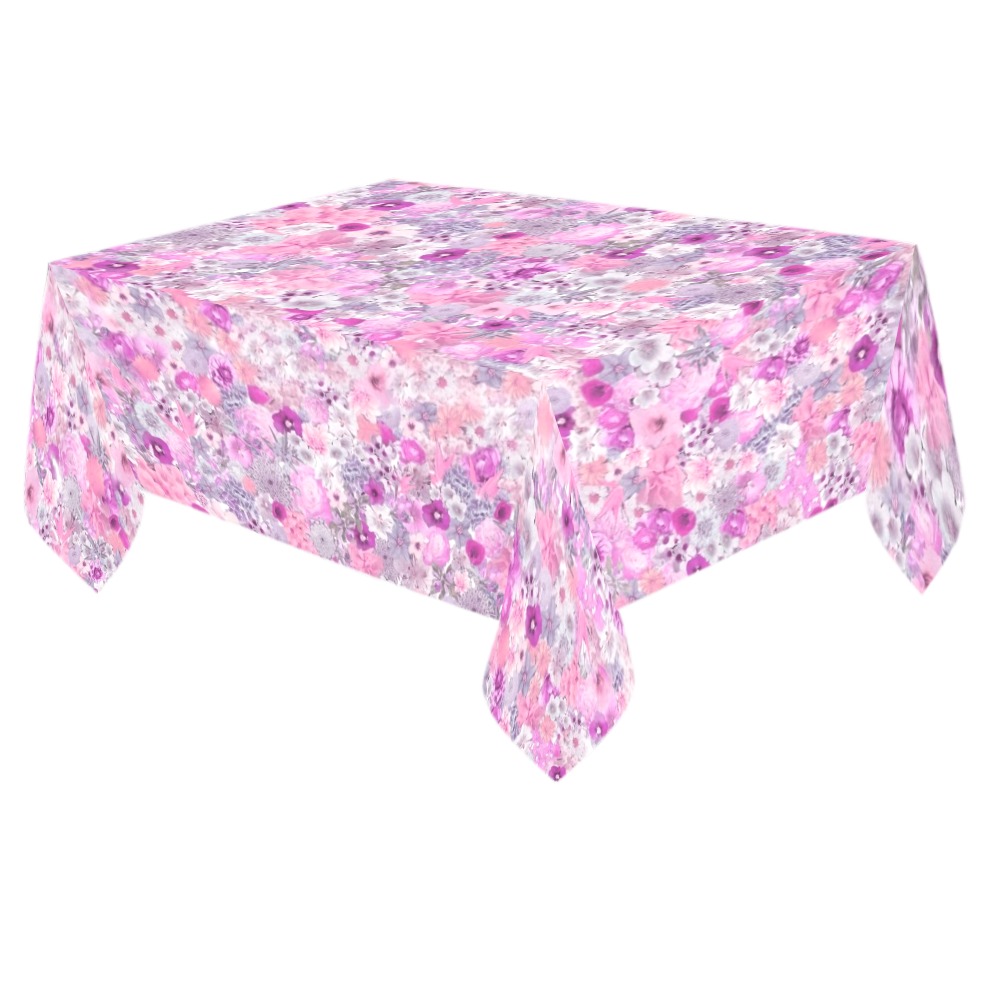 floral frise19 Thickiy Ronior Tablecloth 84"x 60"