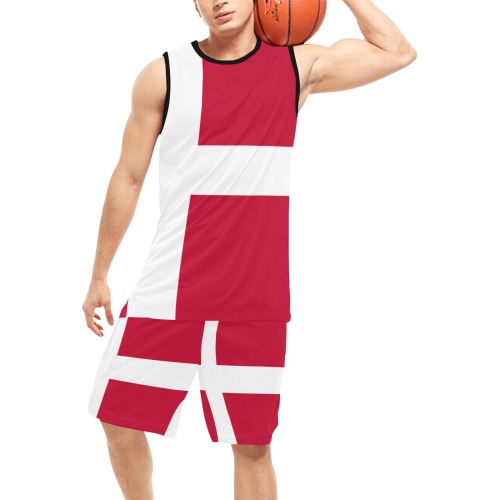 Flag_of_Denmark.svg Basketball Uniform with Pocket