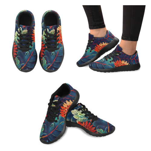 flowers botanic art (7) running shoes Women’s Running Shoes (Model 020)