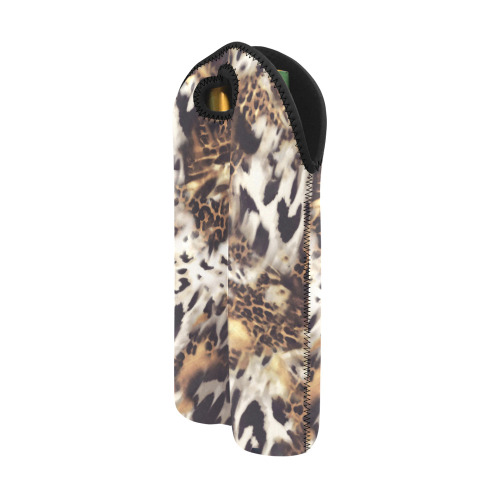 Leopard print - Animal print - Zebra 2-Bottle Neoprene Wine Bag