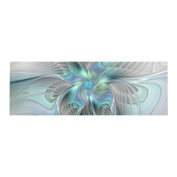 Abstract Blue Green Butterfly Fantasy Fractal Art Area Rug 9'6''x3'3''