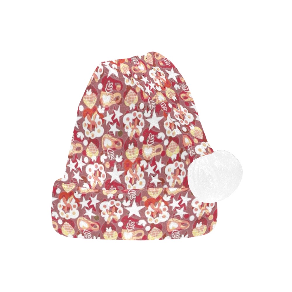 Stars For The Holiday Pattern Santa Hat