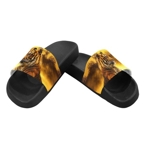 Tiger and Sunset Women's Slide Sandals (Model 057)