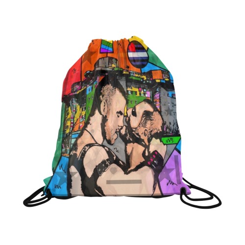 Gay Top by Nico Bielow 2024 Large Drawstring Bag Model 1604 (Twin Sides)  16.5"(W) * 19.3"(H)