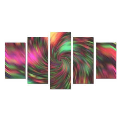 Colorful Abstract Spiral Canvas Print Sets A (No Frame)