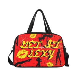 GET IT SEXY-Red&Yellow Fitness Handbag (Model 1671)