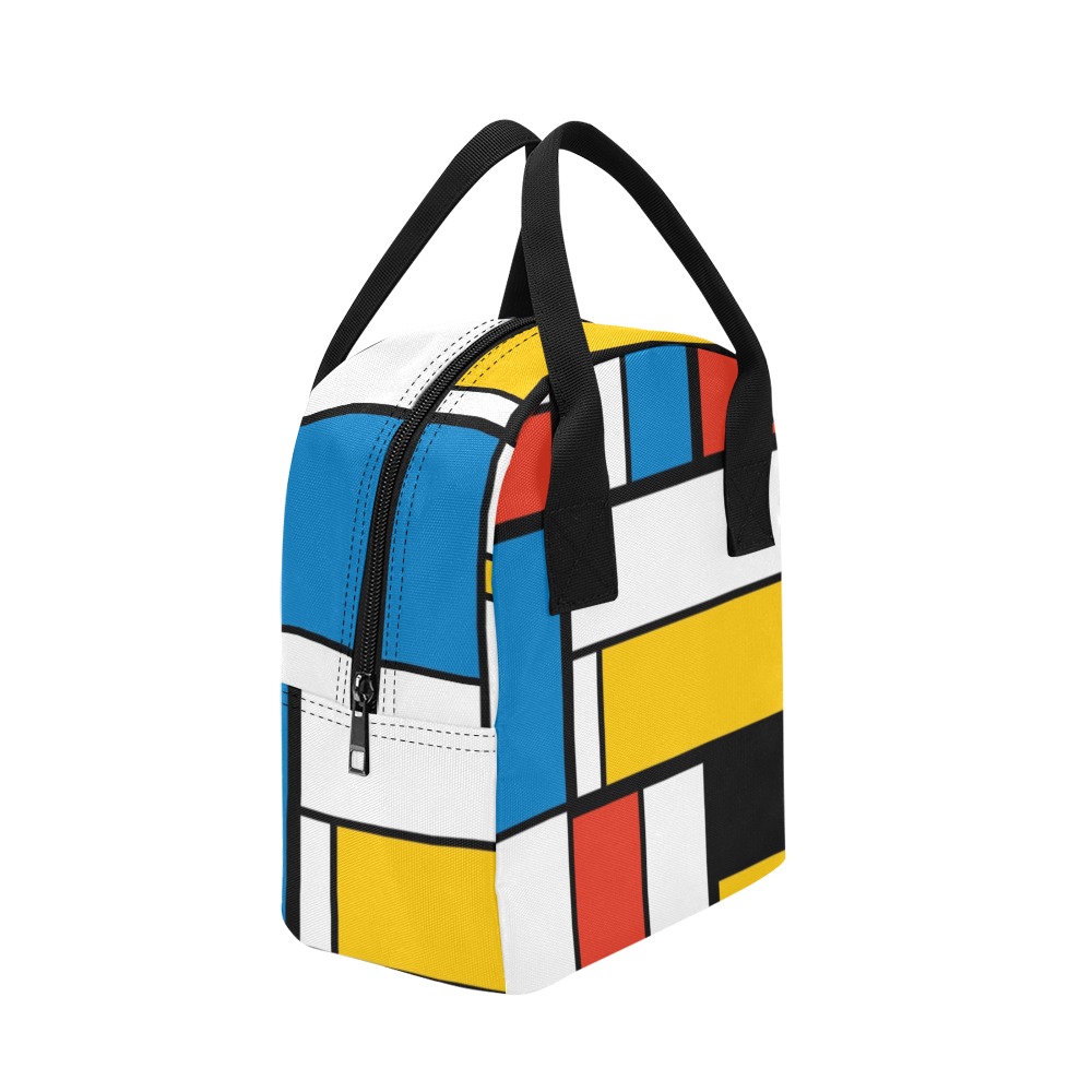 Mondrian De Stijl Modern Zipper Lunch Bag (Model 1689)