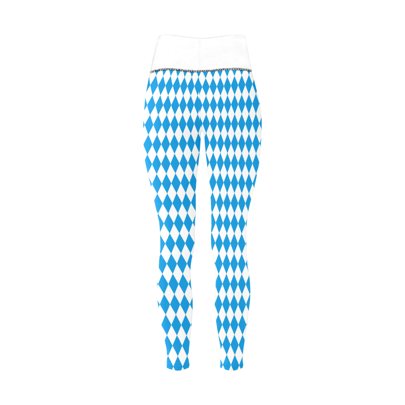 German State Of Bavaria - Flag Colors Pattern Women's All Over Print High-Waisted Leggings (Model L36)